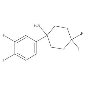 1-(3,4-Difluorophenyl)-4,4-difluorocyclohexan-1-amine Structure