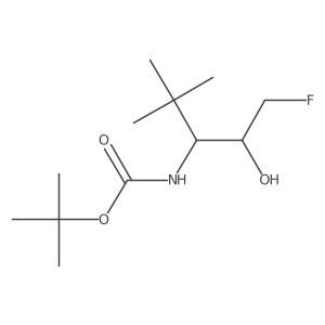 tert-butyl N-(1-fluoro-2-hydroxy-4,4-dimethylpentan-3-yl)carbamate结构式
