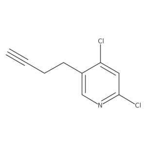 5-(But-3-yn-1-yl)-2,4-dichloropyridine结构式