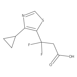 3-(4-Cyclopropyl-1,3-thiazol-5-yl)-3,3-difluoropropanoic acid Structure