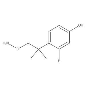 4-[1-(Aminooxy)-2-methylpropan-2-yl]-3-fluorophenol结构式