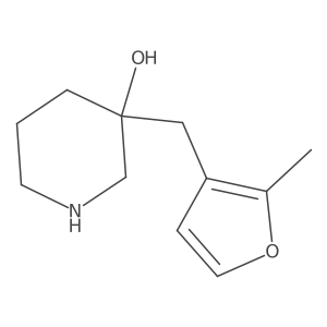 3-[(2-Methylfuran-3-yl)methyl]piperidin-3-ol结构式