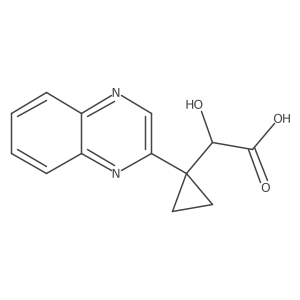 2-Hydroxy-2-[1-(quinoxalin-2-yl)cyclopropyl]acetic acid Structure