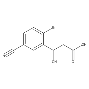 3-(2-Bromo-5-cyanophenyl)-3-hydroxypropanoic acid结构式