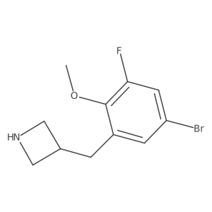 3-[(5-Bromo-3-fluoro-2-methoxyphenyl)methyl]azetidine结构式