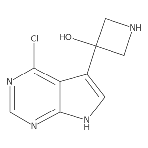 3-{4-chloro-7H-pyrrolo[2,3-d]pyrimidin-5-yl}azetidin-3-ol结构式