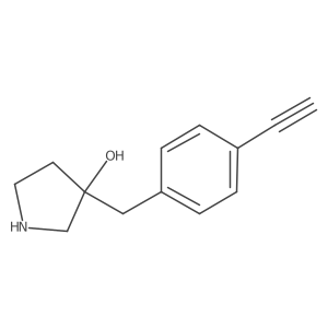 3-[(4-Ethynylphenyl)methyl]pyrrolidin-3-ol Structure