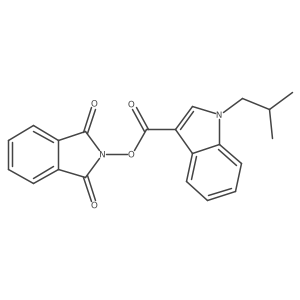1,3-dioxo-2,3-dihydro-1H-isoindol-2-yl 1-(2-methylpropyl)-1H-indole-3-carboxylate结构式