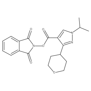 1,3-dioxo-2,3-dihydro-1H-isoindol-2-yl 3-(oxan-4-yl)-1-(propan-2-yl)-1H-pyrazole-4-carboxylate结构式