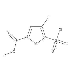 Methyl 5-(chlorosulfonyl)-4-fluorothiophene-2-carboxylate结构式