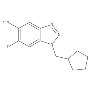 1-(cyclopentylmethyl)-6-fluoro-1H-1,2,3-benzotriazol-5-amine结构式