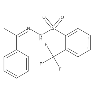 (E)-N'-(1-Phenylethylidene)-2-(trifluoromethyl)benzenesulfonohydrazide结构式