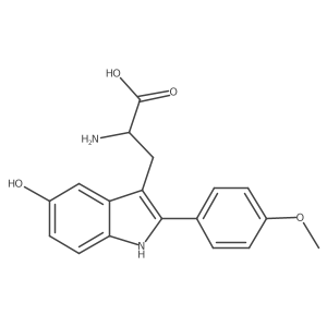 L-Tryptophan, 5-hydroxy-2-(4-methoxyphenyl)- Structure