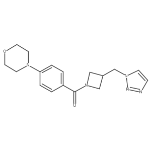 4-(4-{3-[(1H-1,2,3-triazol-1-yl)methyl]azetidine-1-carbonyl}phenyl)morpholine结构式