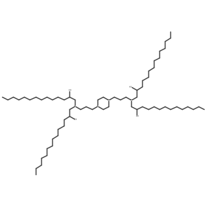 1-[3-[4-[3-[Bis(2-hydroxytetradecyl)amino]propyl]piperazin-1-yl]propyl-(2-hydroxytetradecyl)amino]tetradecan-2-ol结构式