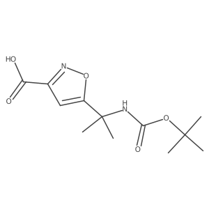5-(2-{[(Tert-butoxy)carbonyl]amino}propan-2-yl)-1,2-oxazole-3-carboxylic acid Structure