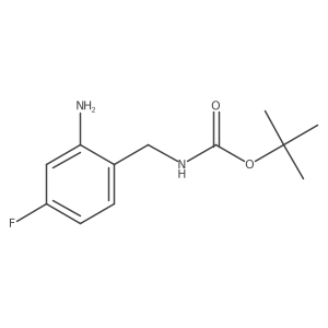 tert-butyl N-[(2-amino-4-fluorophenyl)methyl]carbamate结构式