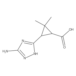 (1R,3S)-3-(3-Amino-1H-1,2,4-triazol-5-yl)-2,2-dimethylcyclopropane-1-carboxylic acid Structure