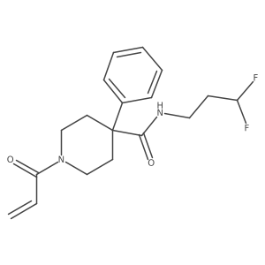 N-(3,3-difluoropropyl)-4-phenyl-1-(prop-2-enoyl)piperidine-4-carboxamide Structure