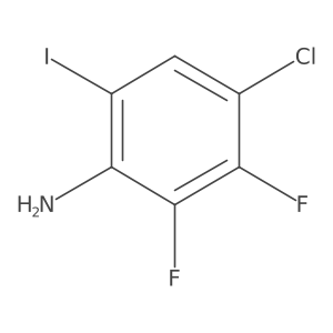 4-Chloro-2,3-difluoro-6-iodoaniline结构式