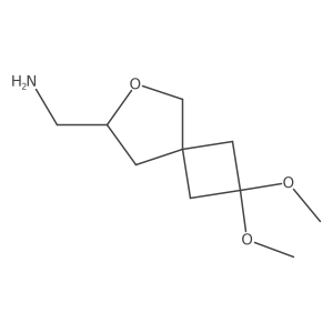 (2,2-Dimethoxy-6-oxaspiro[3.4]octan-7-yl)methanamine结构式