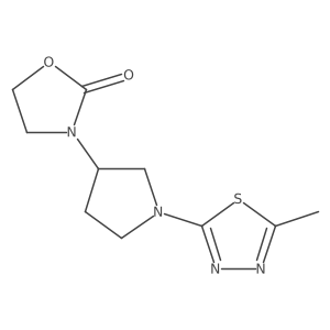 3-[1-(5-Methyl-1,3,4-thiadiazol-2-yl)pyrrolidin-3-yl]-1,3-oxazolidin-2-one Structure