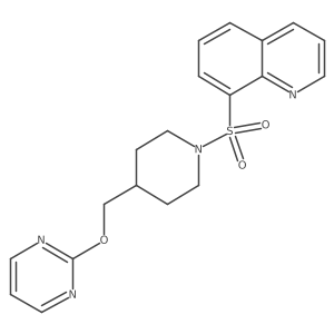 8-({4-[(Pyrimidin-2-yloxy)methyl]piperidin-1-yl}sulfonyl)quinoline结构式