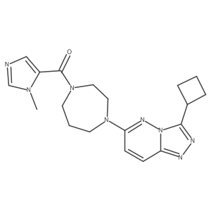 [4-(3-Cyclobutyl-[1,2,4]triazolo[4,3-b]pyridazin-6-yl)-1,4-diazepan-1-yl]-(3-methylimidazol-4-yl)methanone结构式
