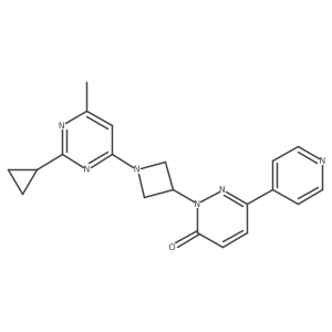 2-[1-(2-Cyclopropyl-6-methylpyrimidin-4-yl)azetidin-3-yl]-6-(pyridin-4-yl)-2,3-dihydropyridazin-3-one Structure