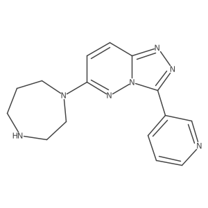1-[3-(Pyridin-3-yl)-[1,2,4]triazolo[4,3-b]pyridazin-6-yl]-1,4-diazepane结构式