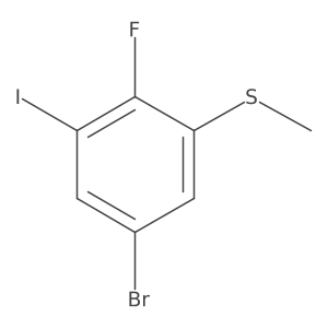 (5-Bromo-2-fluoro-3-iodophenyl)(methyl)sulfane结构式