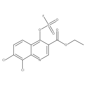 Ethyl 7,8-dichloro-4-[(fluorosulfonyl)oxy]quinoline-3-carboxylate结构式