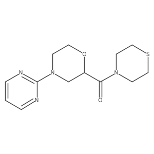 4-(Pyrimidin-2-yl)-2-(thiomorpholine-4-carbonyl)morpholine结构式
