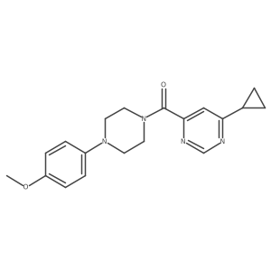 4-Cyclopropyl-6-[4-(4-methoxyphenyl)piperazine-1-carbonyl]pyrimidine结构式