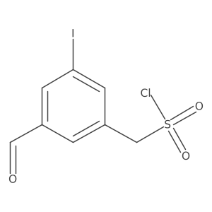 (3-Formyl-5-iodophenyl)methanesulfonyl chloride Structure