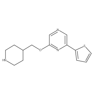 2-[(Piperidin-4-yl)methoxy]-6-(thiophen-2-yl)pyrazine结构式