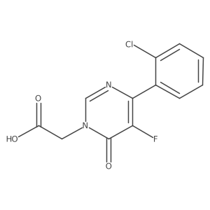 2-[4-(2-Chlorophenyl)-5-fluoro-6-oxo-1,6-dihydropyrimidin-1-yl]acetic acid Structure