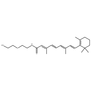 N-[2-(2-hydroxyethoxy)ethyl]-3,7-dimethyl-9-(2,6,6-trimethylcyclohexen-1-yl)nona-2,4,6,8-tetraenamide结构式