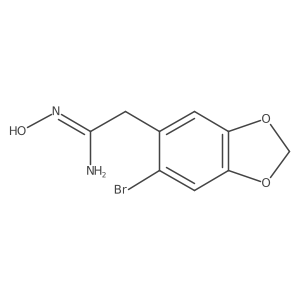 2-(6-Bromo-1,3-benzodioxol-5-yl)-N'-hydroxyethanimidamide结构式