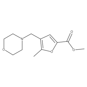 Methyl 5-methyl-4-(4-morpholinylmethyl)-2-furancarboxylate结构式