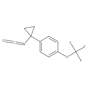 1-(1-Isocyanatocyclopropyl)-4-[(trifluoromethyl)sulfanyl]benzene结构式