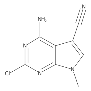 4-Amino-2-chloro-7-methyl-7H-pyrrolo[2,3-d]pyrimidine-5-carbonitrile Structure