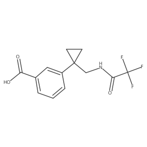 3-{1-[(2,2,2-Trifluoroacetamido)methyl]cyclopropyl}benzoic acid结构式