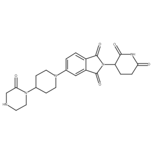2-(2,6-dioxopiperidin-3-yl)-5-[4-(2-oxopiperazin-1-yl)piperidin-1-yl]-2,3-dihydro-1H-isoindole-1,3-dione结构式