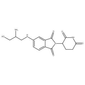 5-{[(2R)-2-amino-3-hydroxypropyl]amino}-2-(2,6-dioxopiperidin-3-yl)-2,3-dihydro-1H-isoindole-1,3-dione Structure