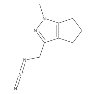3-(azidomethyl)-1-methyl-1H,4H,5H,6H-cyclopenta[c]pyrazole结构式
