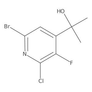 2-(6-Bromo-2-chloro-3-fluoropyridin-4-yl)propan-2-ol Structure
