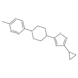 3-[4-(3-Cyclopropyl-1,2,4-thiadiazol-5-yl)piperazin-1-yl]-6-methylpyridazine结构式