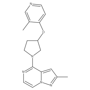 3-Methyl-4-[(1-{2-methylpyrazolo[1,5-a]pyrazin-4-yl}pyrrolidin-3-yl)oxy]pyridine结构式