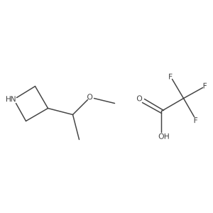 3-(1-Methoxyethyl)azetidine; trifluoroacetic acid结构式